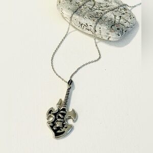Guitar pendant stainless steel necklace, guitar charm necklace, stainless steel